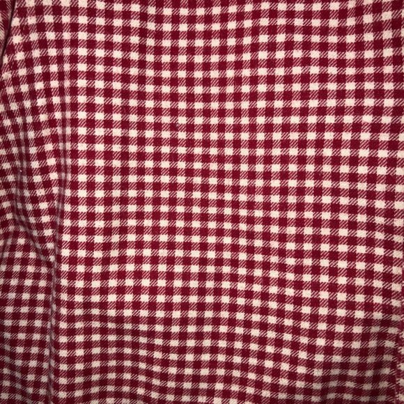 Calvin Klein Collection vintage 80s red ecru gingham check plaid full sl… - Picture 3 of 5